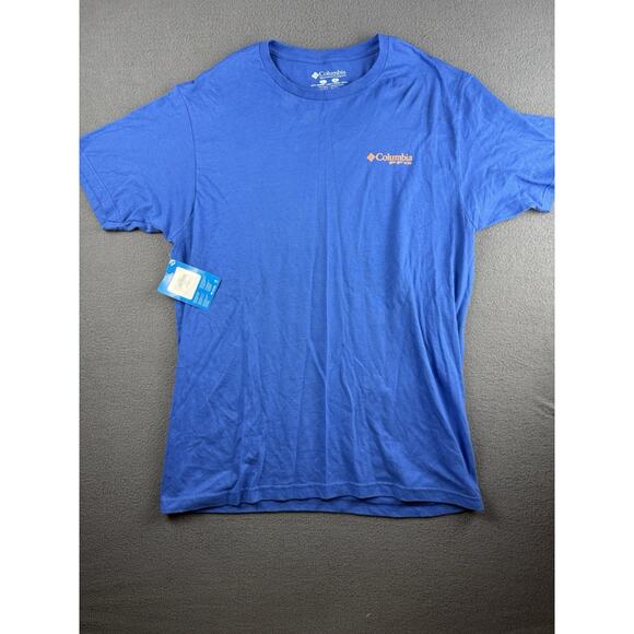NWT Columbia Mens PFG Performance Fishing Gear T Shirt Blue Size Large - Picture 1 of 7